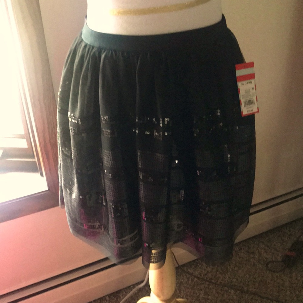 Cat & Jack Black Sequin Skirt NWT